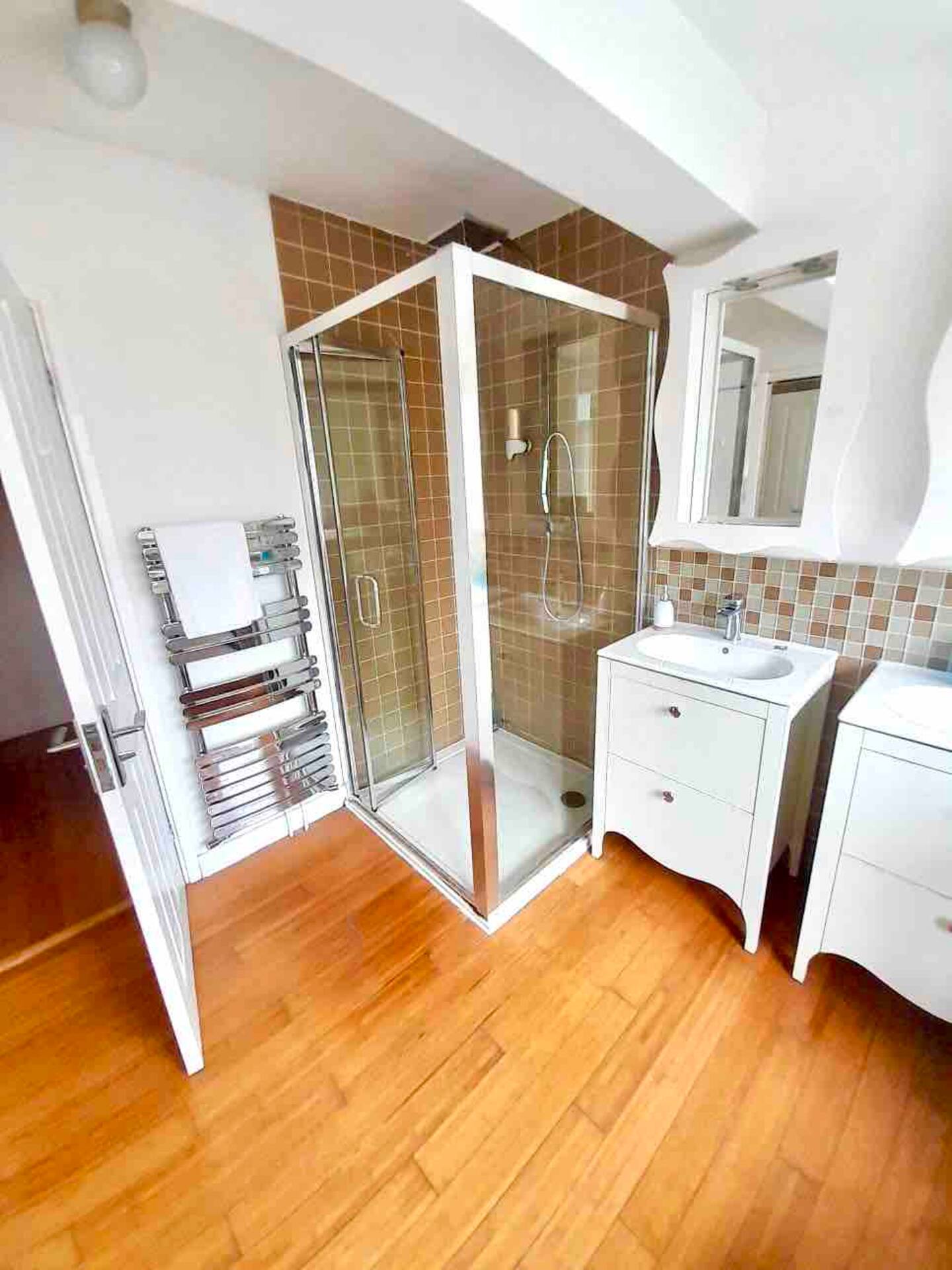 Family bathroom at Amara House with stand-alone bath