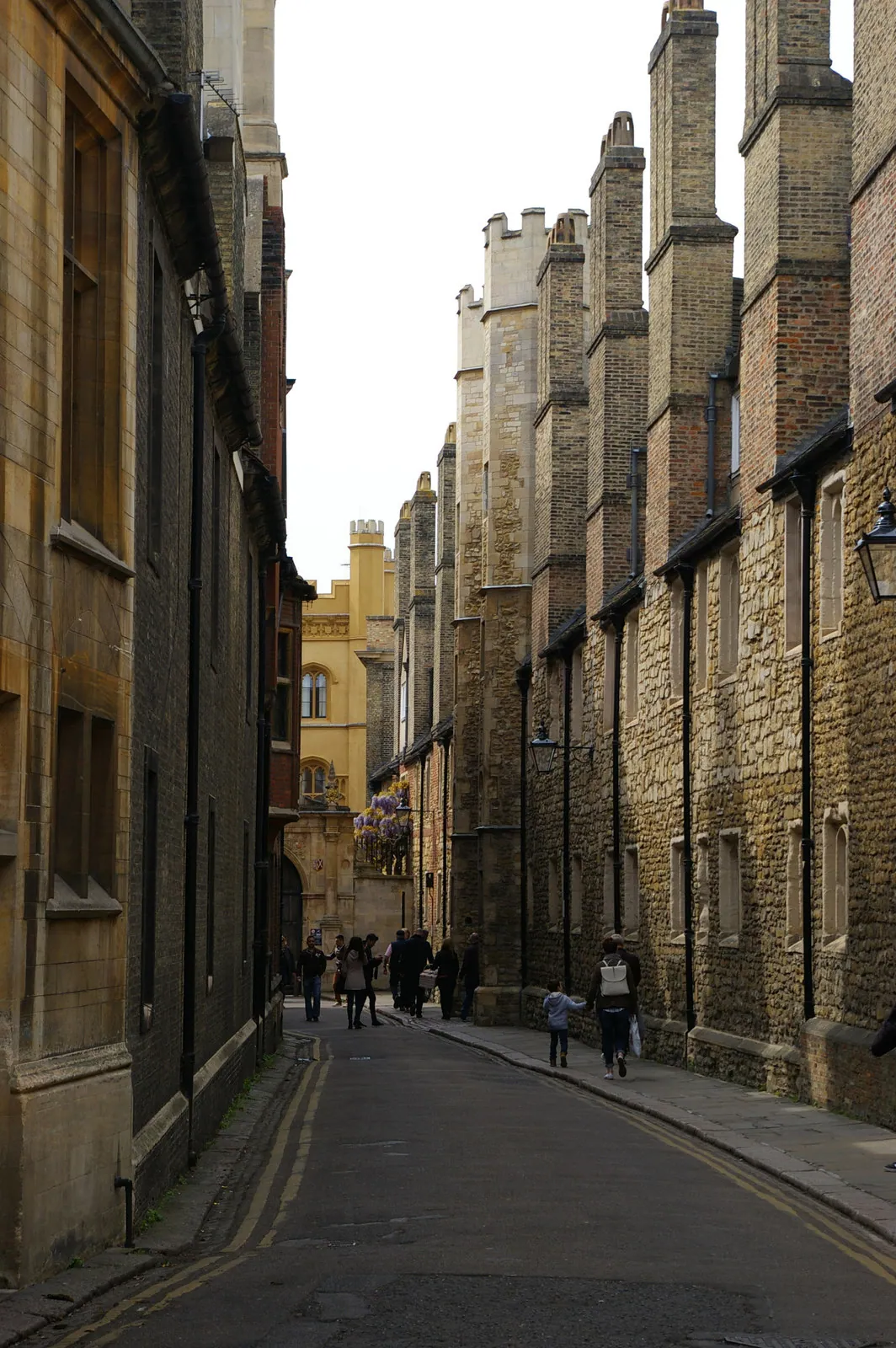 Trinity Lane, a narrow historic street of stone college buildings in central Cambridge, England